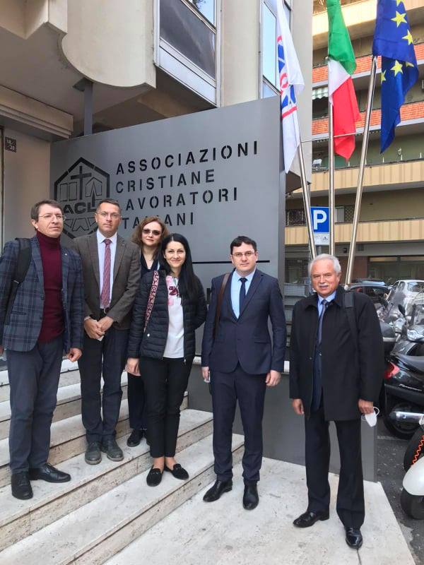 Întâlnirea Nadejdei Zubco, șefa Biroului relații cu diaspora și a dlui Marcel Spătari, Ministrul Muncii și Protecției Sociale cu reprezentanții ACLI din Italia.