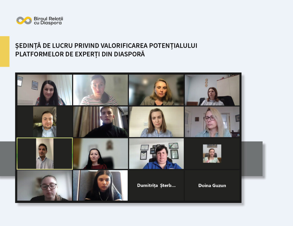 Ședință de lucru privind valorificarea potențialului platformelor de experți din diasporă