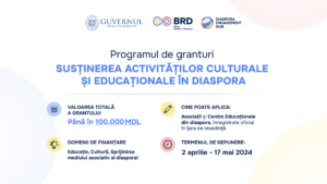 Biroul relații cu diaspora lansează o nouă rundă de granturi în cadrul Programului Diaspora Engagement Hub