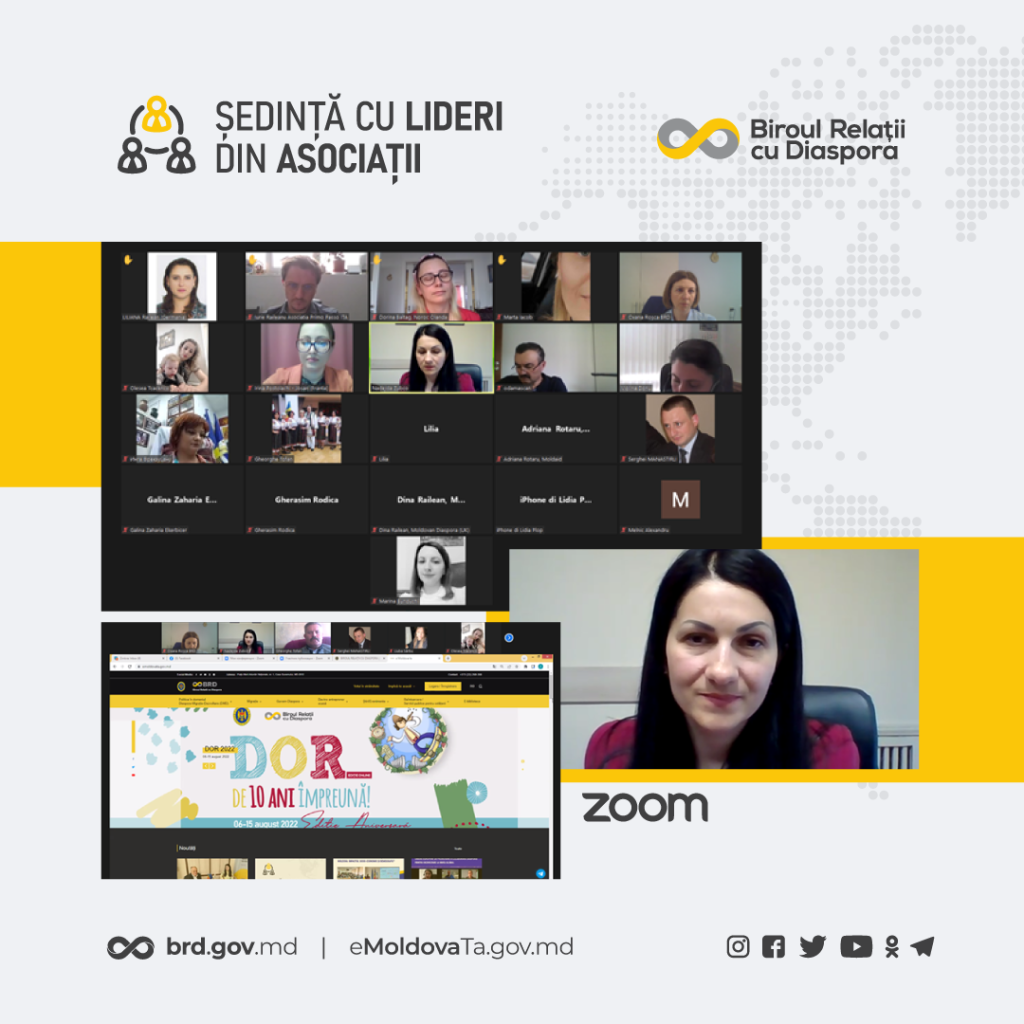 Ședință de lucru cu lideri de asociații și grupuri de inițiativă din diaspora, organizată de Biroul relații cu diaspora