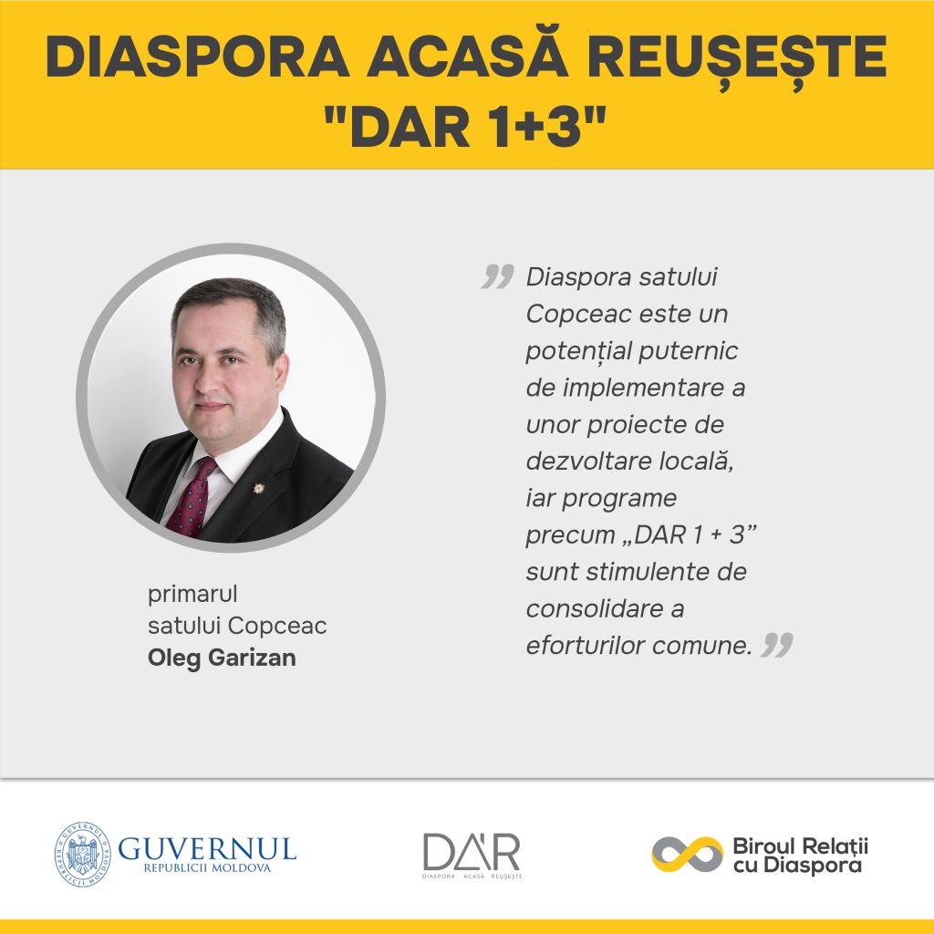 Infrastructura sportivă a satului Copceac, dezvoltată prin intermediul Programului „DAR 1+3” 