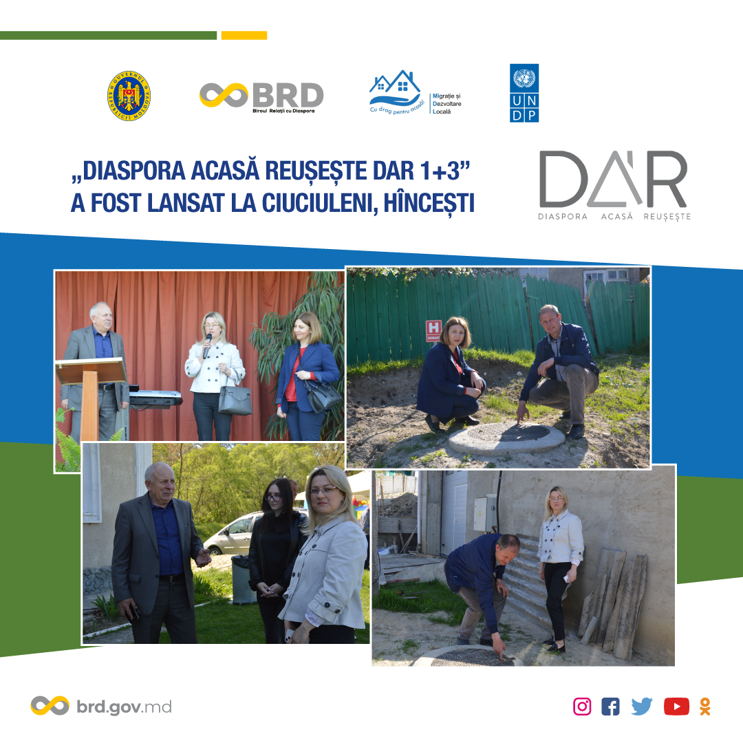 Programul „Diaspora Acasă Reușește DAR 1+3” a fost lansat la Ciuciuleni, Hîncești