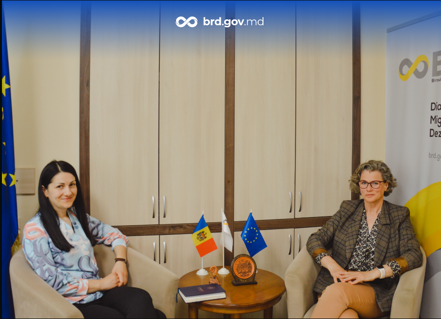 Maria Luchian, managerul de proiecte al asociației „Pro Humanitate” din Germania a vizitat Biroul relații cu diaspora