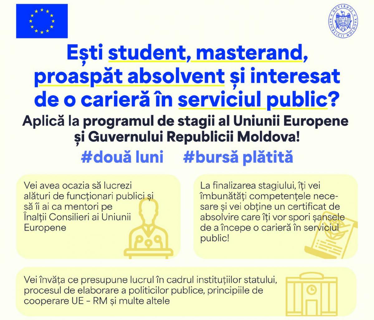 Program de stagii pentru tineri în instituțiile de stat
