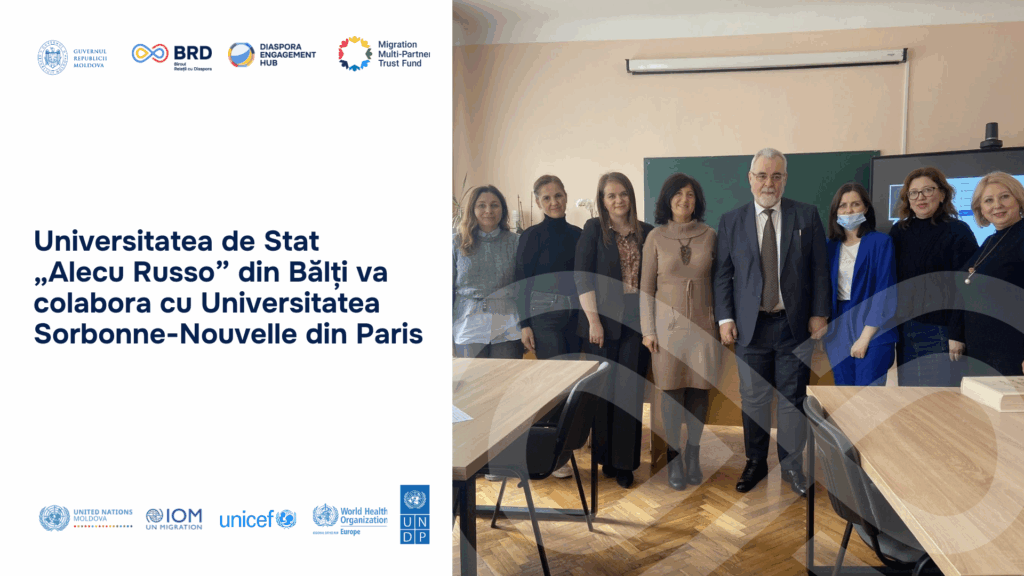 O nouă misiune de transfer de expertiză facilitează colaborarea între Universitatea de Stat „Alecu Russo” din Bălți și Universitatea Sorbonne-Nouvelle din Paris  