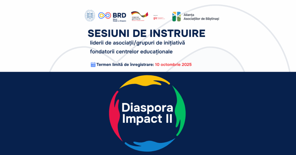 Biroul relații cu diaspora lansează Programul de instruire „Diaspora Impact: creștem, consolidăm, capacităm”, ediția II