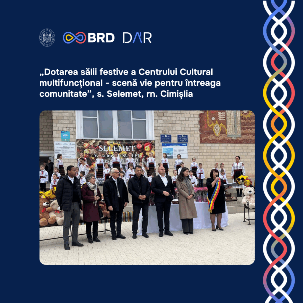Satul Selemet își modernizează spațiile culturale cu sprijinul diasporei și al Programului guvernamental DAR 1+3