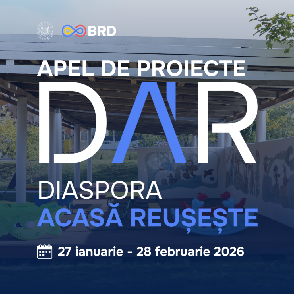 Apel de finanțare a proiectelor în cadrul Programului Diaspora Acasă Reușește „DAR 1+3”, ediția 2026