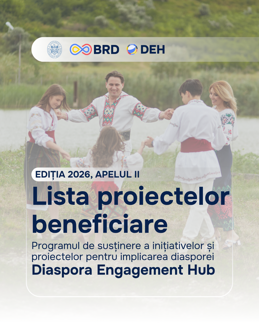 Au fost selectate proiectele câștigătoare ale Programului de susținere a inițiativelor și proiectelor pentru implicarea diasporei (Diaspora Engagement Hub – DEH), apel II al ediției 2026