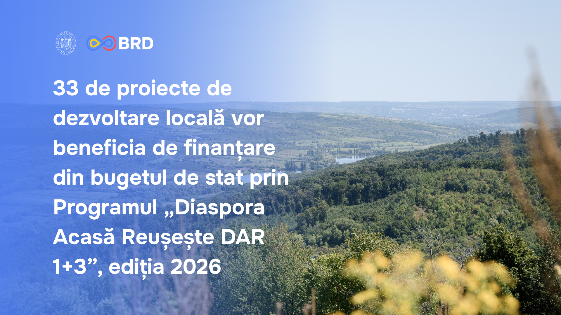 33 de proiecte de dezvoltare locală vor beneficia de finanțare din bugetul de stat prin Programul „Diaspora Acasă Reușește DAR 1+3”, ediția 2026